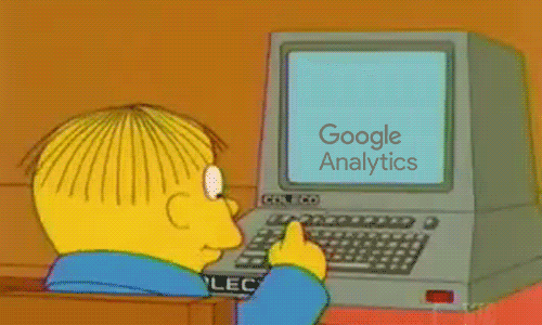 Ralph de Los Simpsons descubre Google Analytics